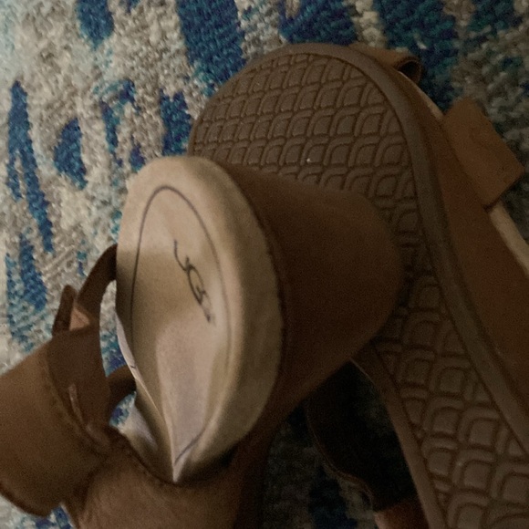 UGG Brown Strappy Sandals with Cushioned Insole - Picture 3 of 5